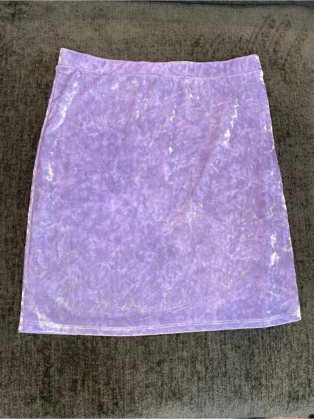 Forever 21 Lavender Velvet Mini Skirt